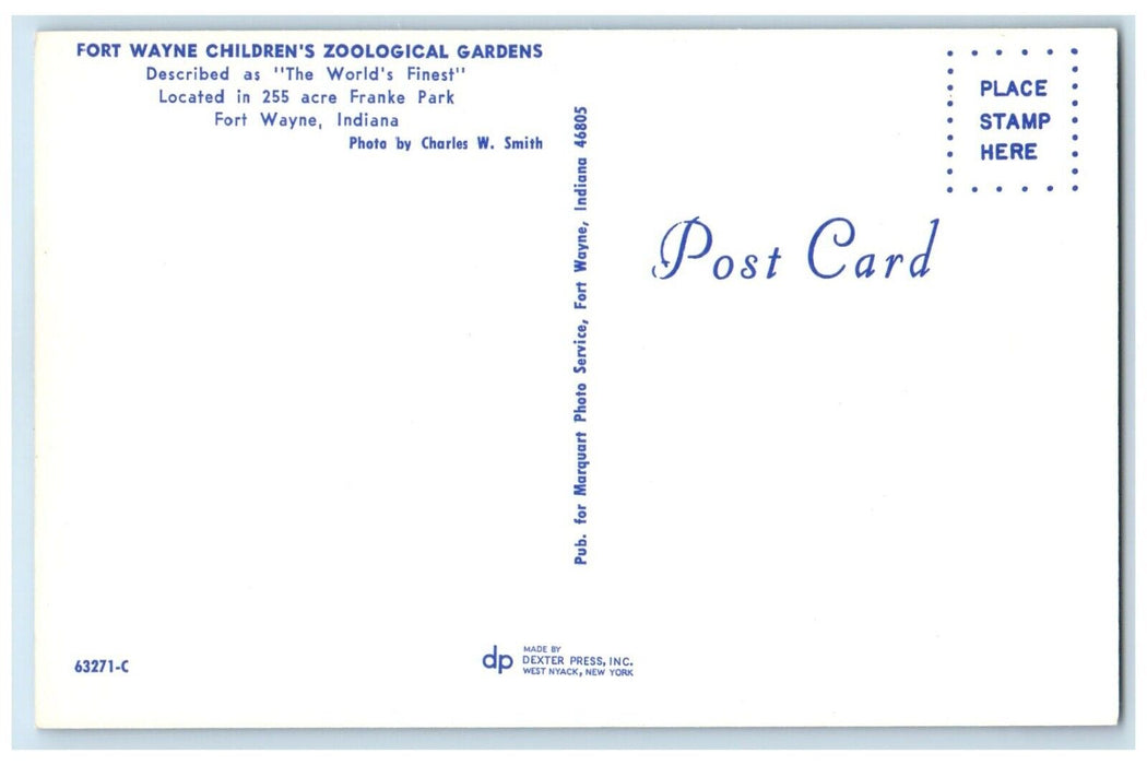 Fort Wayne Children's Zoological Gardens Fort Wayne IN, Boat House Postcard