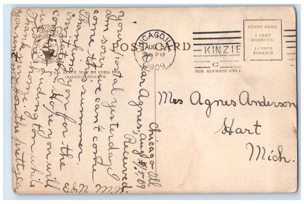 1909 Ladies Waiting Room Marshall Field Co & Retail Store Chicago IL Postcard