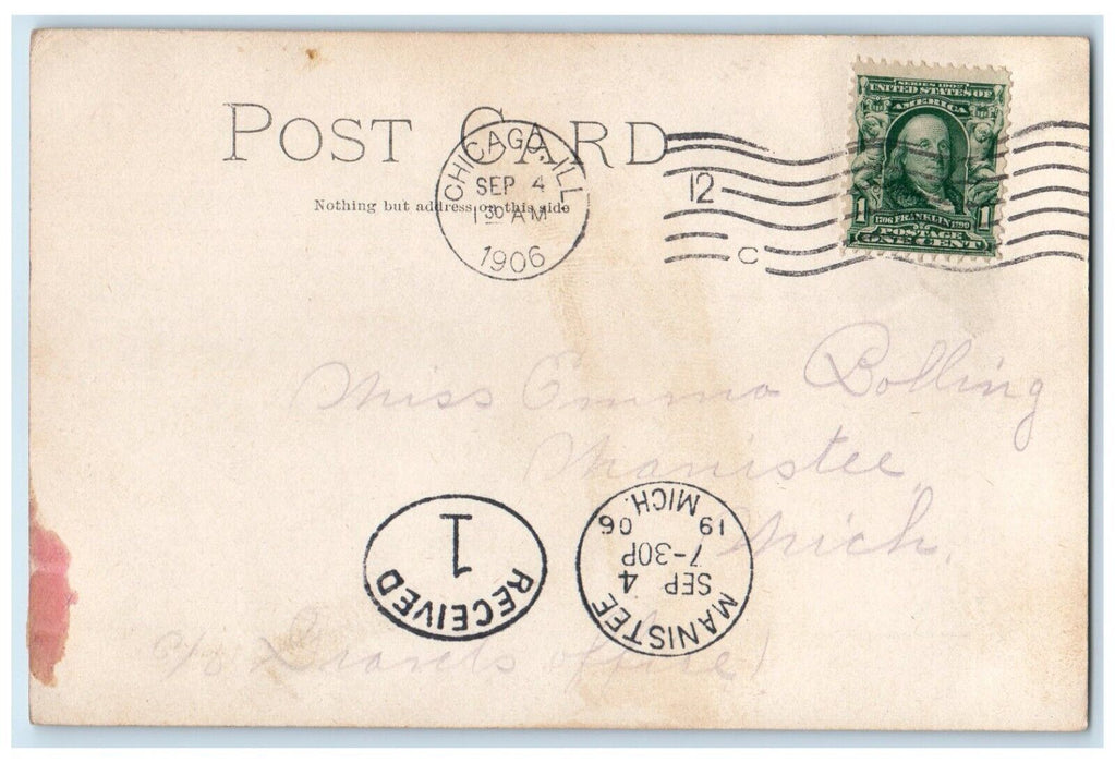 1906 White City Chicago Illinois IL, Educated Horse Pavilion Antique Postcard