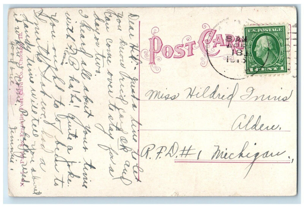 1915 La Salle St. Station Depot Train Chicago Illinois IL Antique Postcard