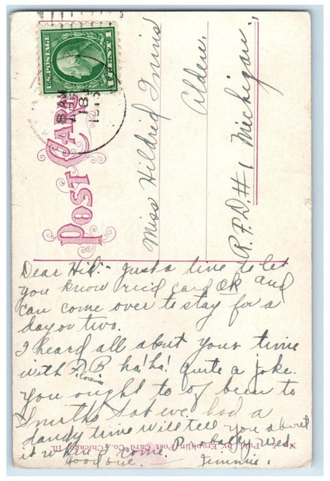 1915 La Salle St. Station Depot Train Chicago Illinois IL Antique Postcard