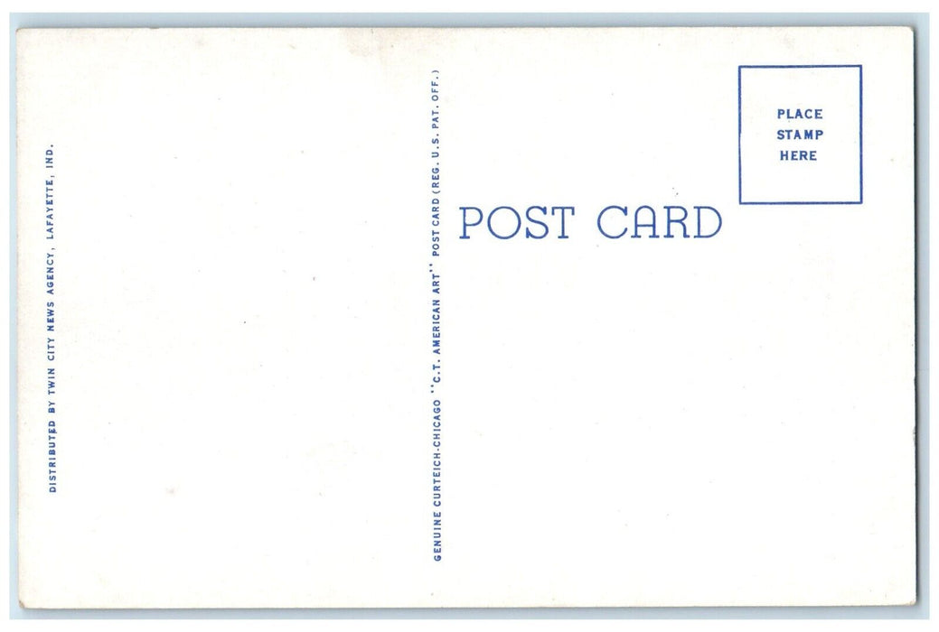 c1940 Exterior View Naval Armory Purdue University Lafayette Indiana IN Postcard