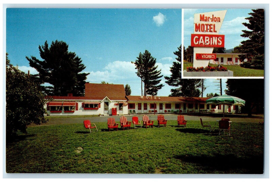 1960 Mar Jon Motel Plymouth New Hampshire NH Multi-View Vintage Antique Postcard