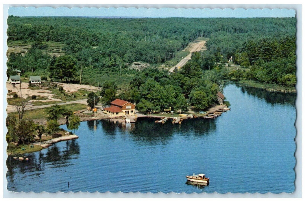 c1960 Grahams Cottages Marina Kawartha Lake District Ontario Canada CA Postcard