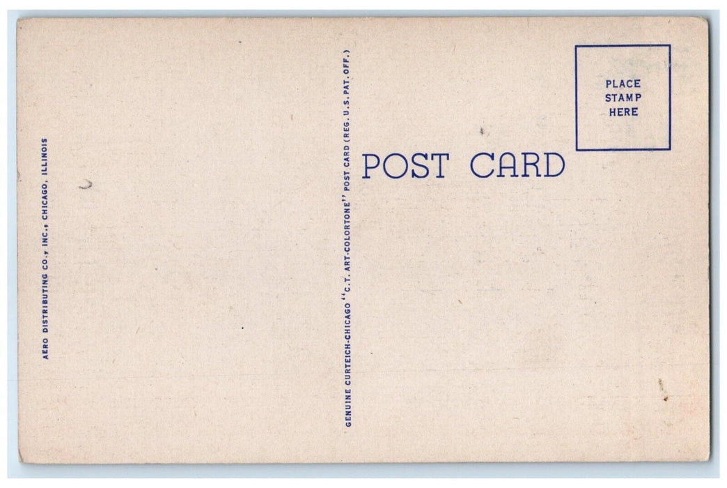 c1940 Church Services U.S. Naval Training Center Great Lakes Illinois Postcard