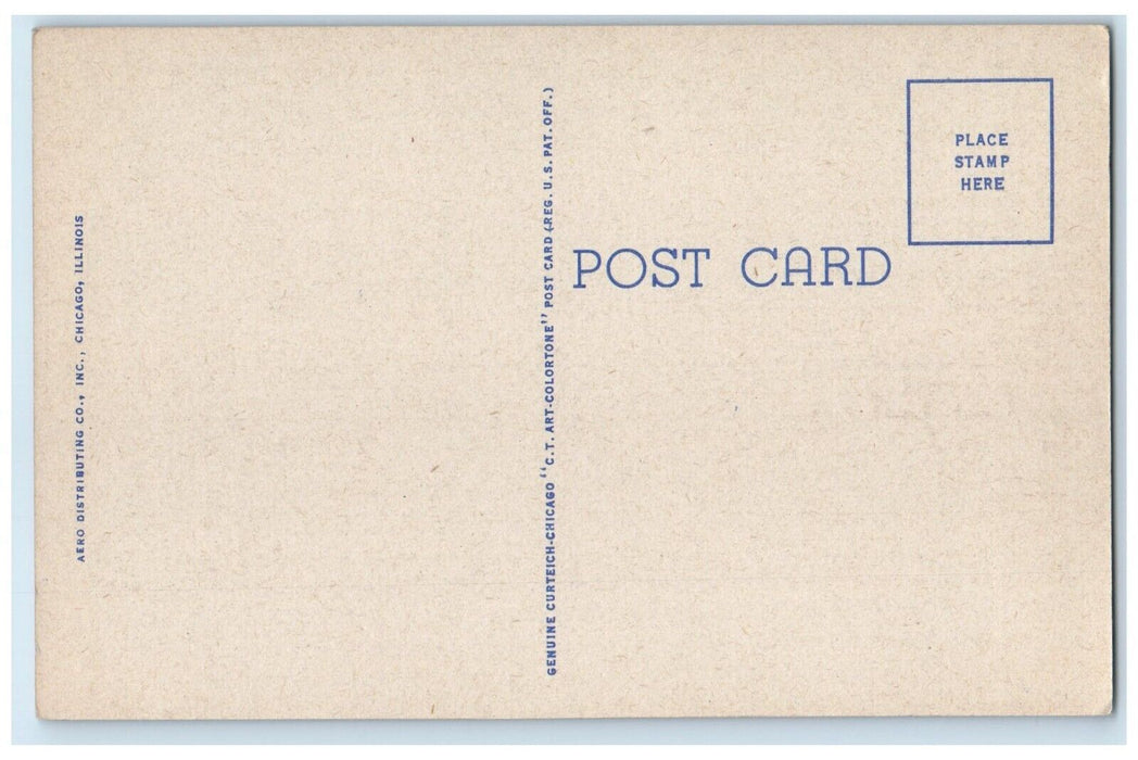 c1940 Main Gate US Naval Training Center Exterior Great Lakes Illinois Postcard