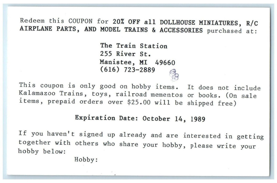 1989 Jane Addams Hull House Chicago Illinois IL Coupon Grand Rapids MI Postcard