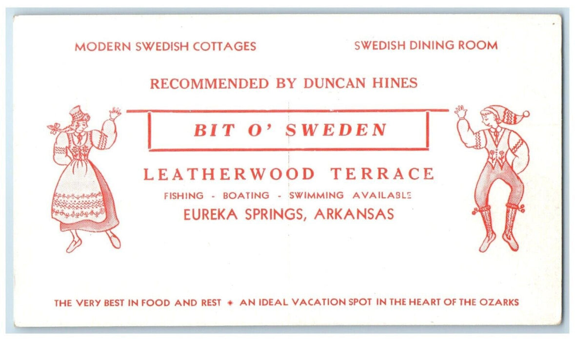 c1900 Bit O' Sweden Leatherwood Terrace Eureka Springs Arkansas AR PMC Postcard