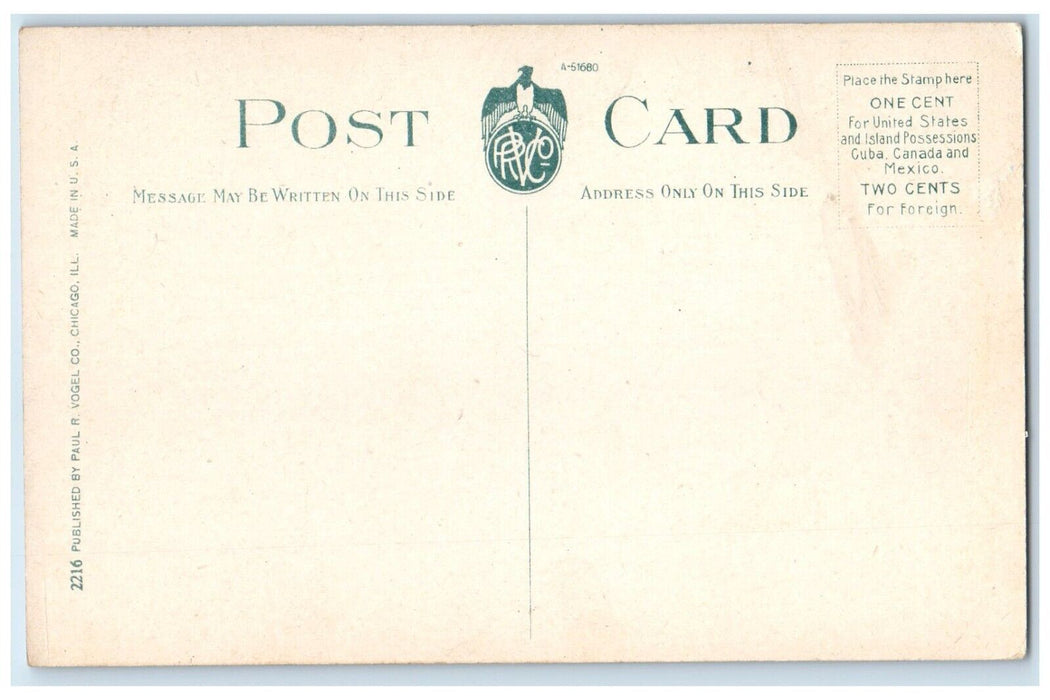 c1910 Library University Illinois Exterior Building Champaign Illinois Postcard