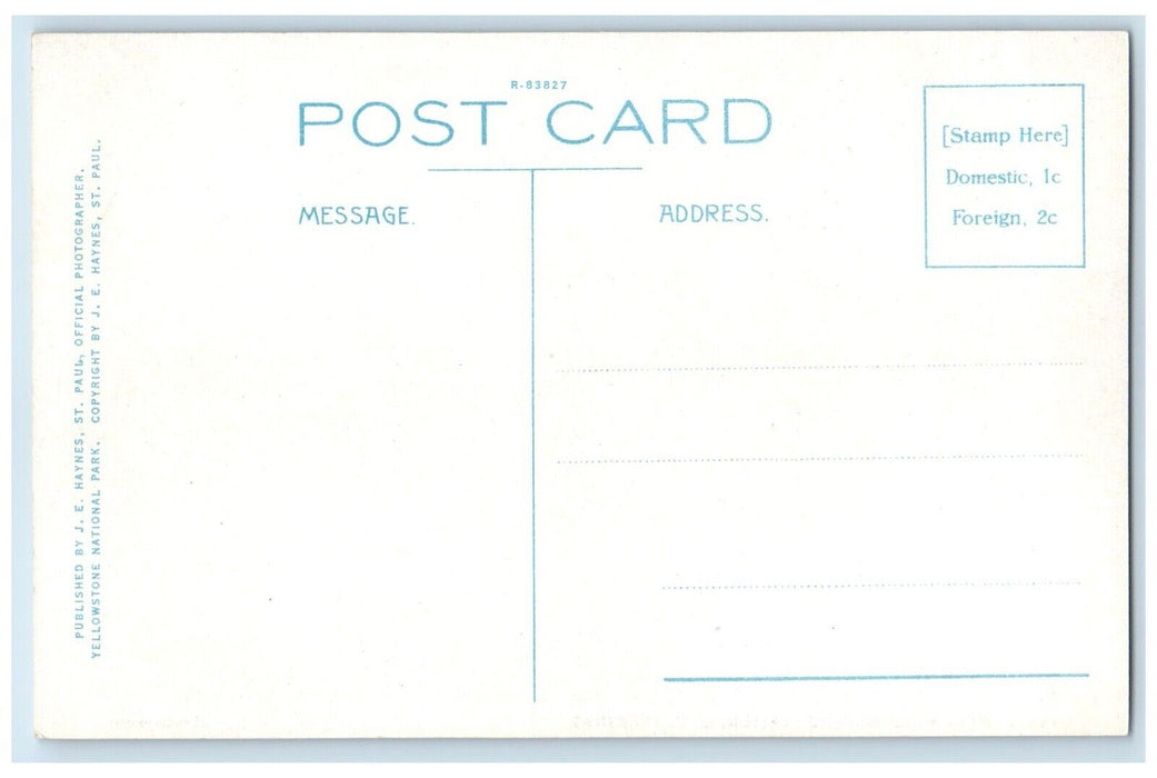 c1920 West Yellowstone Station UP Terminal Classis Car Wyoming Unposted Postcard