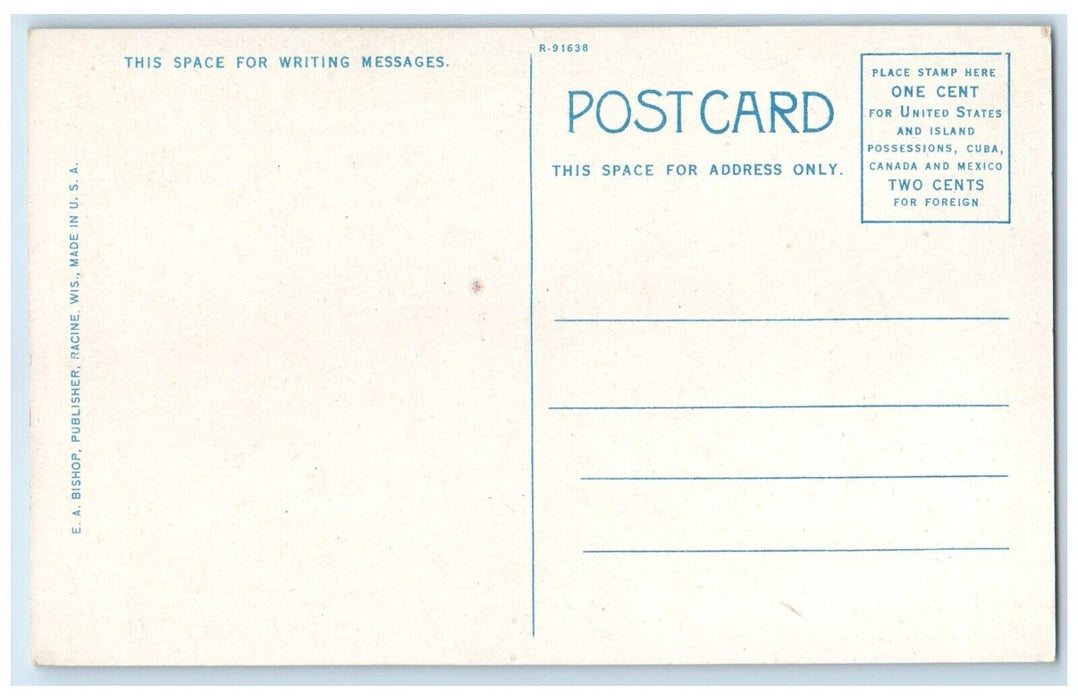 c1920 Exterior View High School Building Wausau Wisconsin WI Unposted Postcard