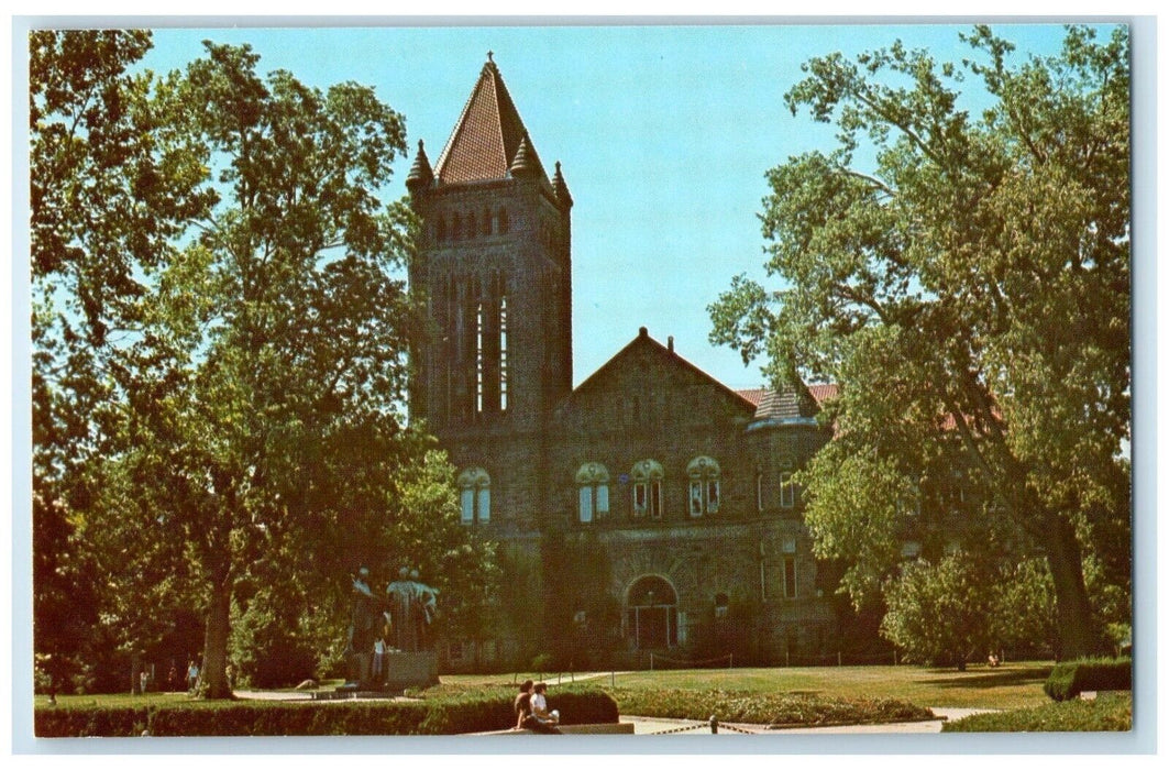 c1960 Altgeld Hall Math Building Bells Ring Belfry Illinois IL Vintage Postcard