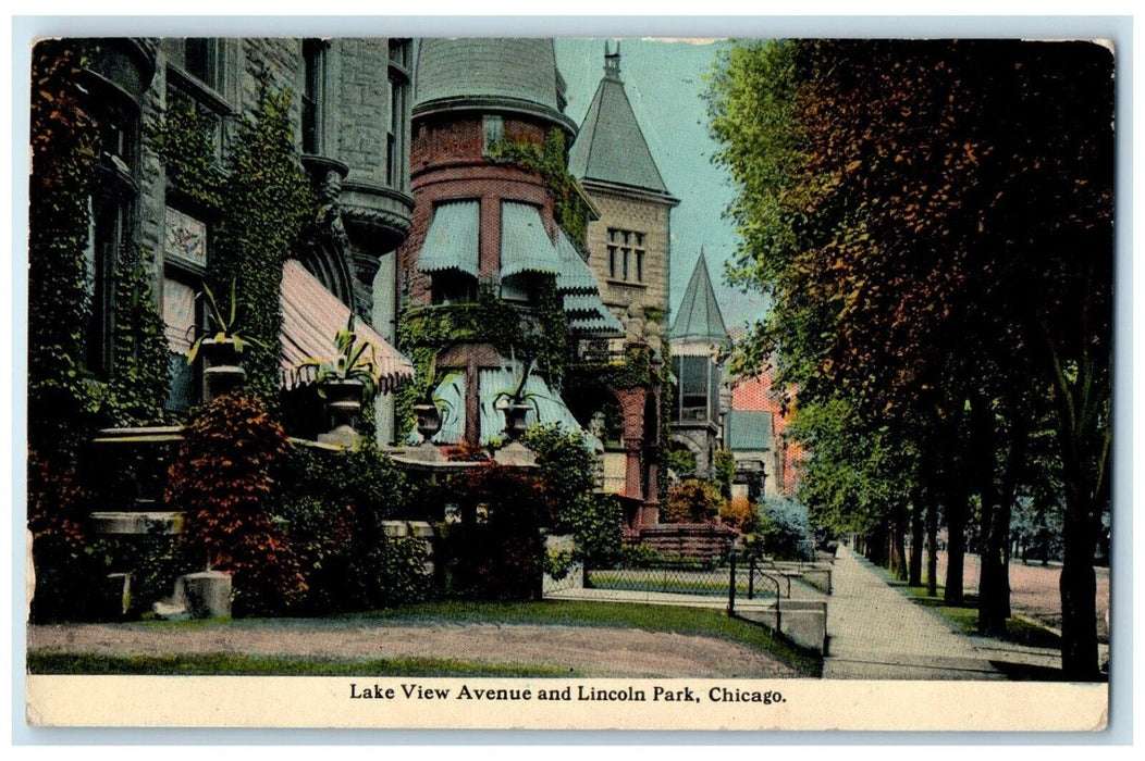 1912 Lake View Avenue Lincoln Park Exterior Building Chicago Illinois Postcard