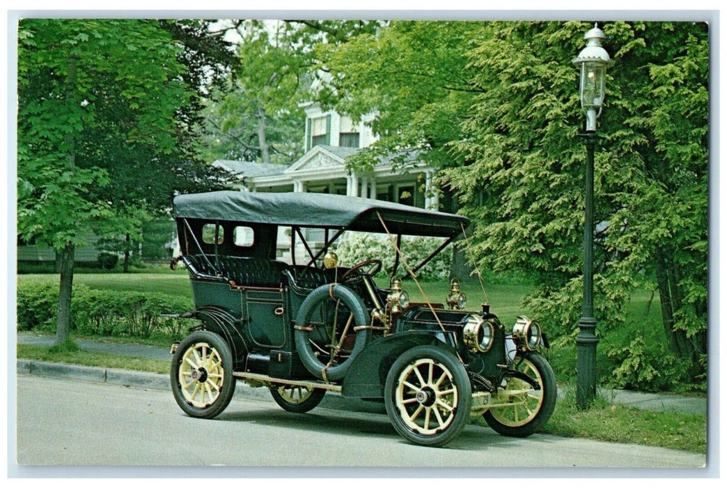 c1960 1909 Packard 18 Touring Car Newton Massachusetts Vintage Antique Postcard