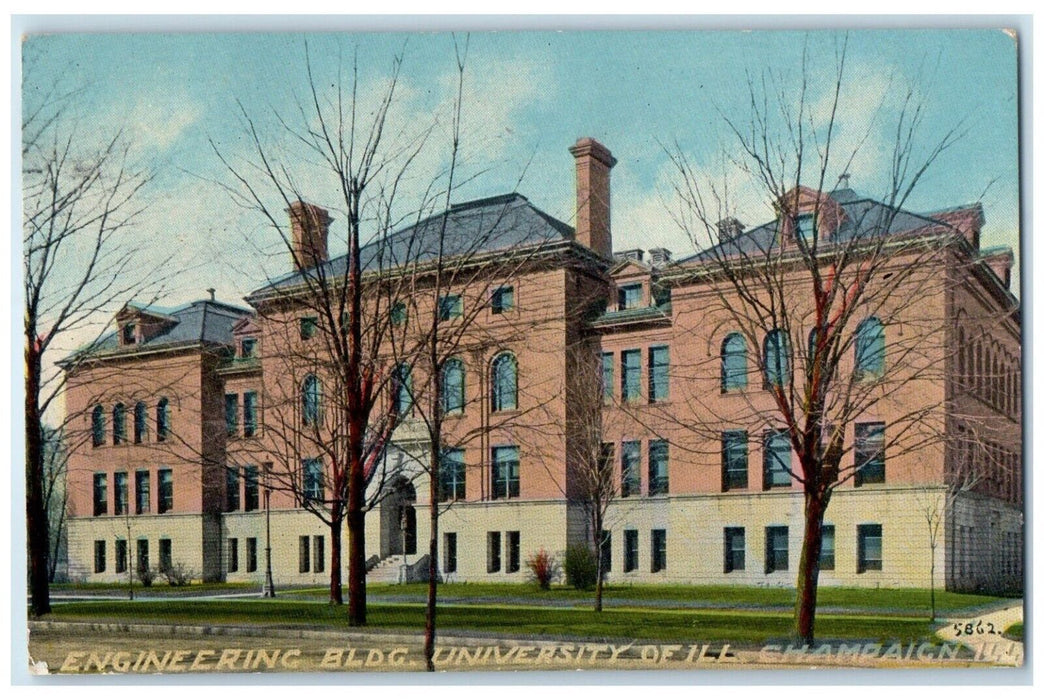 1912 Engineering Building University Illinois Field Champaign Illinois Postcard