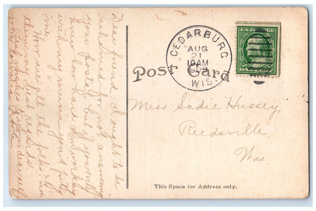 1909 Lake Front Water Tower Exterior Building Road Milwaukee Wisconsin Postcard