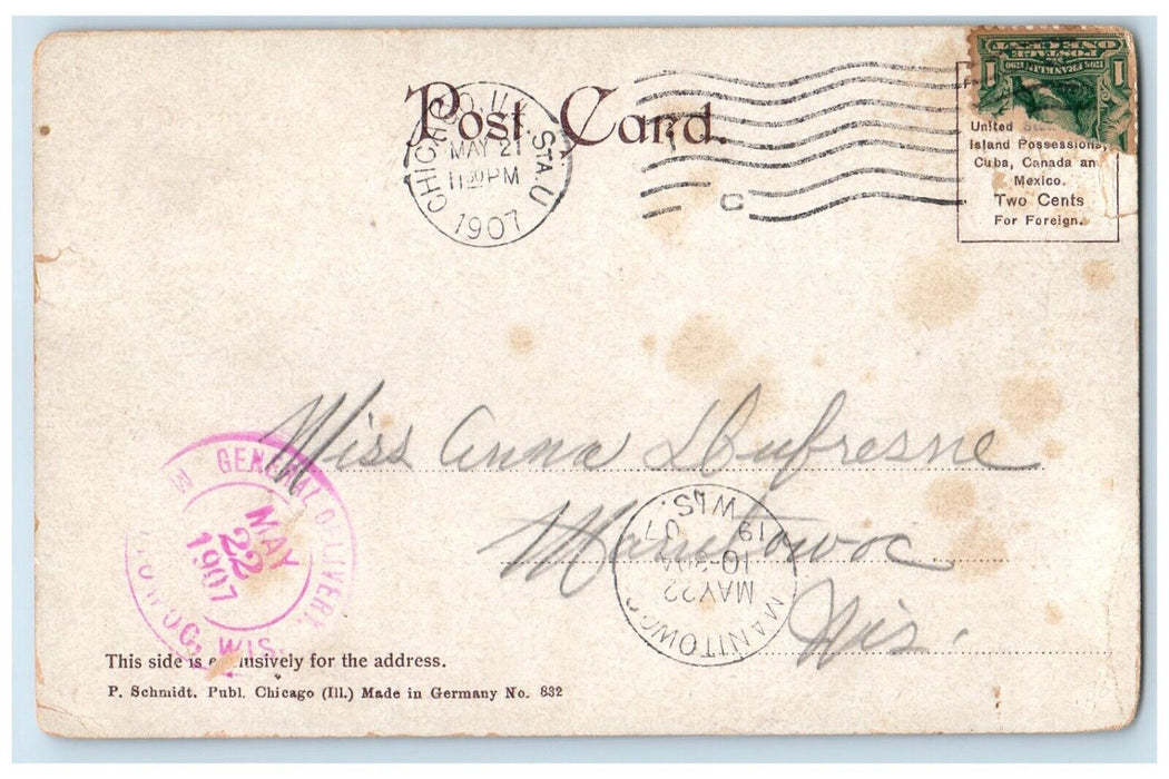 1907 Armour D Elevator South Branche Chicago Illinois IL Antique Postcard