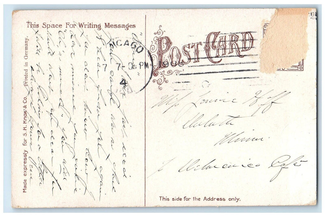 c1910's Front View Of Jackson Park Chicago Illinois IL Posted Antique Postcard