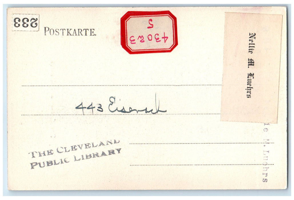 c1905 Luther-Hasu Restaurant Lutherkeller Eisenach Germany Posted Postcard
