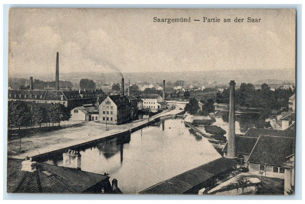 c1910 Partie An Der Saar Saargemund France Antique Unposted Postcard