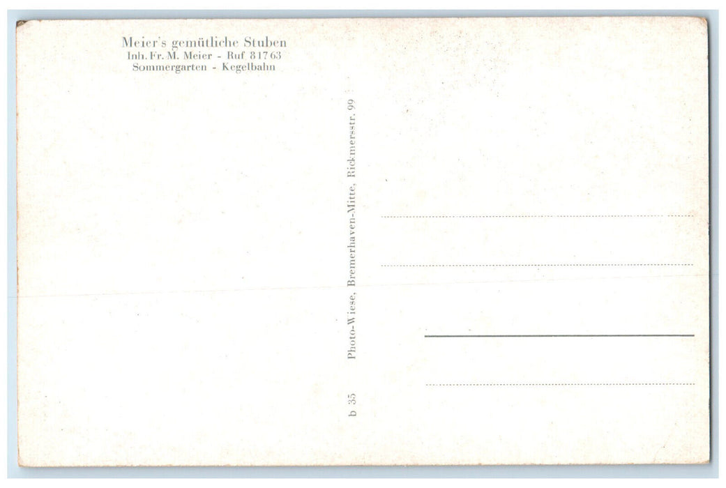 c1950s Meier's Germutliche Stuben Bremerhaven Germany Multiview Vintage Postcard