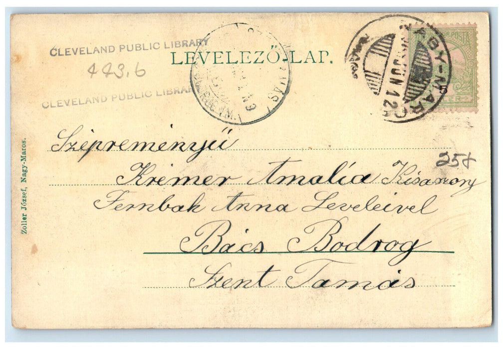 1904 Felso Dunaparti Setany Nagymaros Hungary Posted Antique Postcard