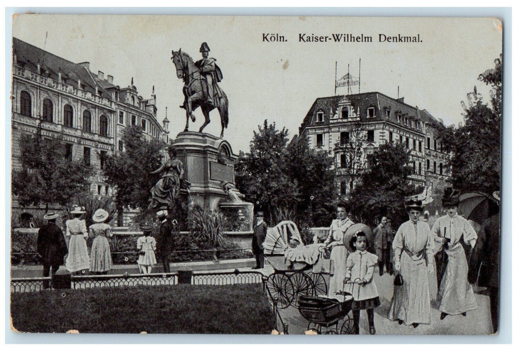 1910 View of Kaiser-Wilhelm Denkmal Cologne Germany Antique Posted Postcard