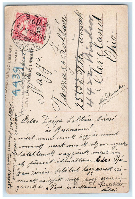 1913 Danube Insight Danube Latkep Budapest Hungary Posted Antique Postcard
