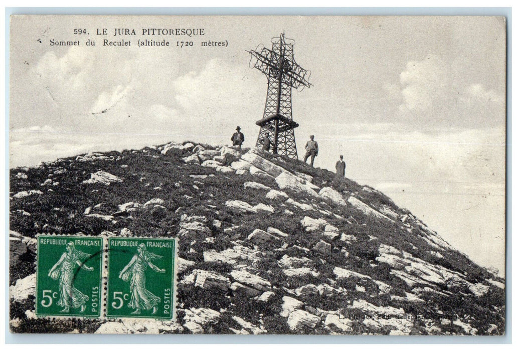 1912The Picturesque Jura Reculet Peak France Antique Posted Postcard