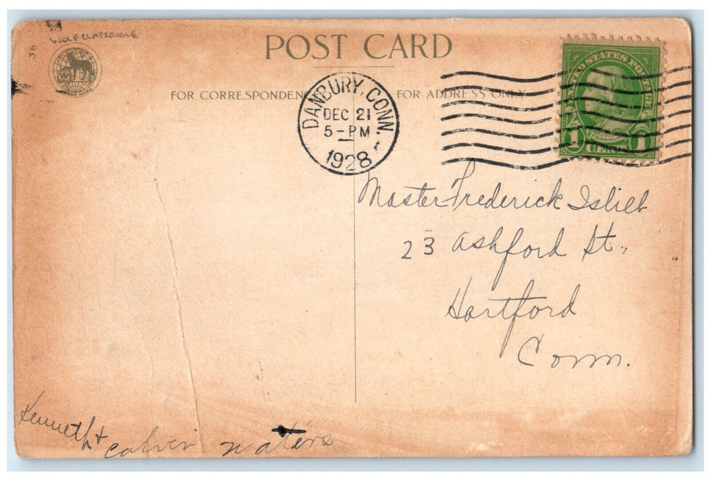 1928 Christmas Star Appeared In The East Wolf Clapsaddle Danbury CT Postcard