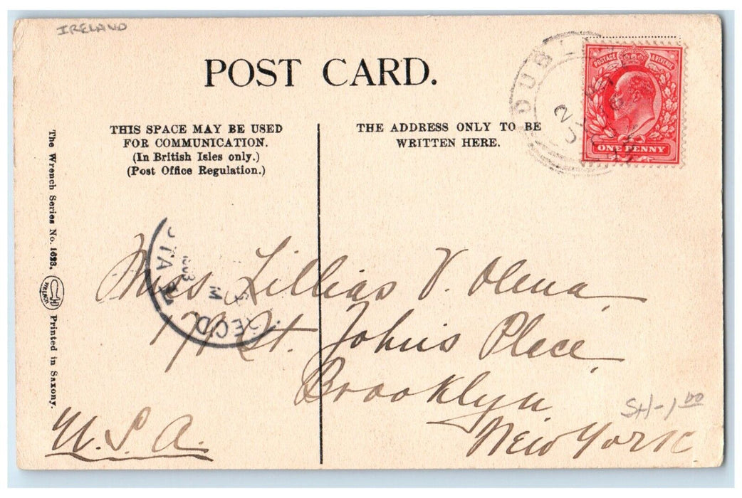 1903 Donkey Write Me Down On Ass Animals Ireland Posted Antique Postcard