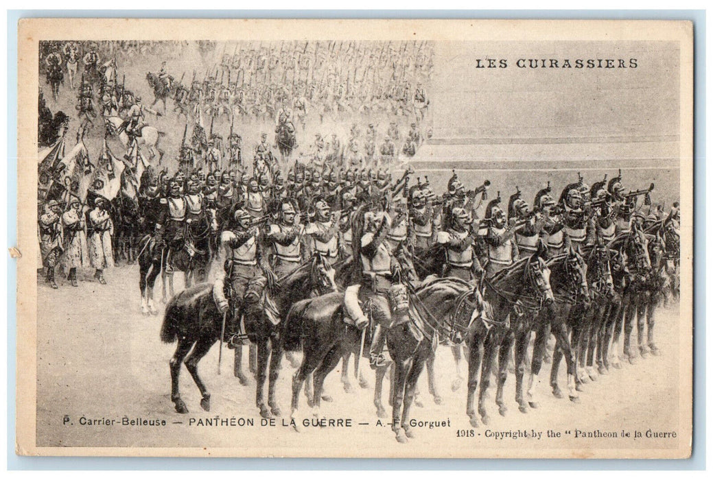 c1920's The Cuirassiers Pantheon Of War P. Carrier-Belleuse France Postcard