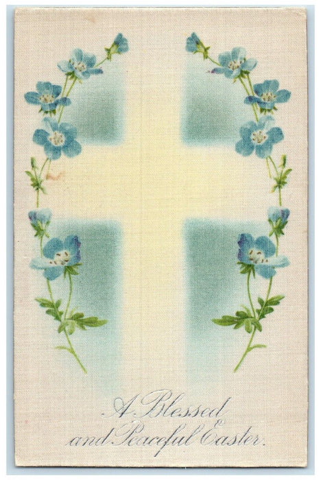 1910 Easter Holy Cross Flowers Silk Winsch Back Shedds Oregon OR Posted Postcard