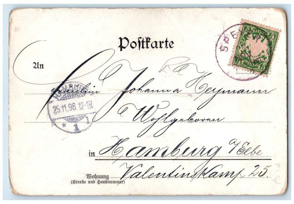 1898 Dom Und Heidenthurmchen Greetings from Speyer Germany Multiview Postcard