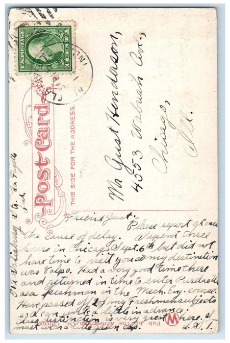 Eliza Fowler Hall Purdue University Purdue University La Fayette IN Postcard