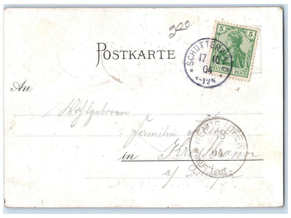 1904 Baden Folk Costumes II Ried Schutterwald Office Offenburg Germany Postcard