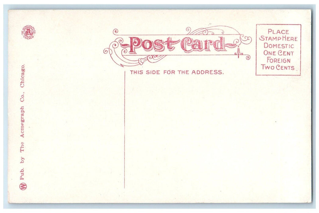 c1910's High School Building Fort Wayne Indiana IN Unposted Antique Postcard