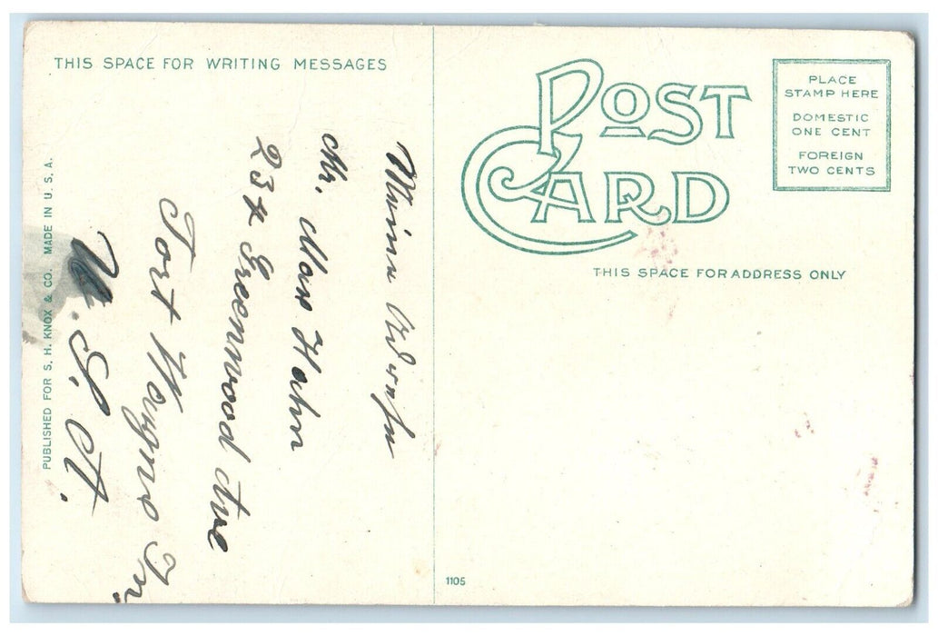 c1910's View Of Lindenwood Fort Wayne Indian IN Posted Antique Postcard