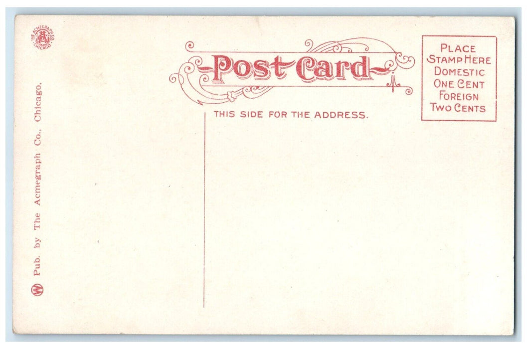 c1910's Central Catholic High School Fort Wayne Indiana IN Antique Postcard