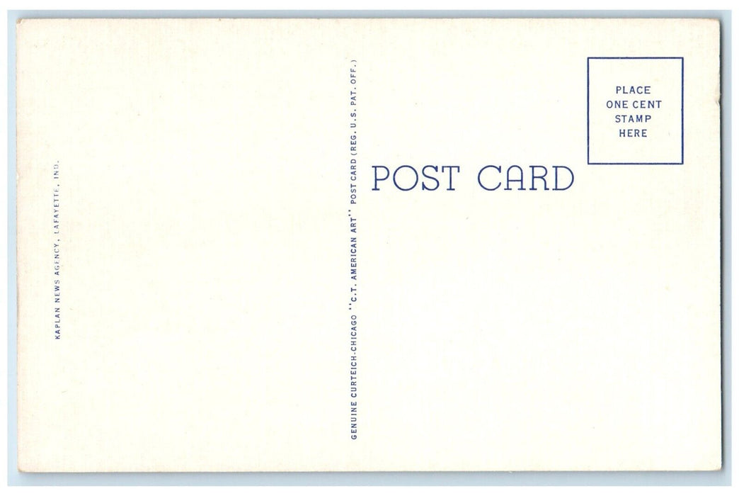 c1930's Aerial View Of Campus Purdue University Lafayette Indiana IN Postcard