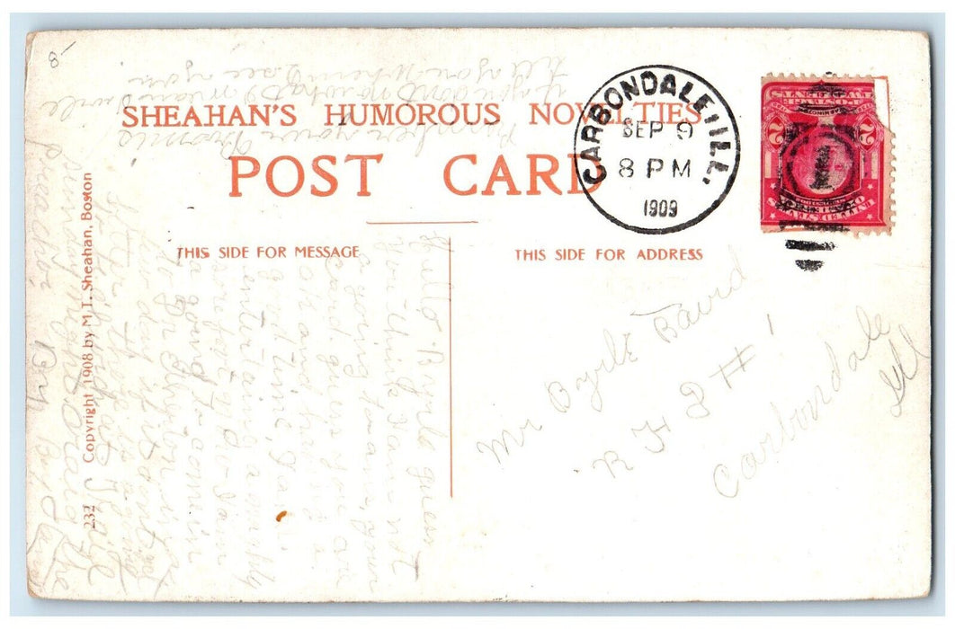 1909 Mother And Father Brother Comes In At The Door Angel Carbondale IL Postcard