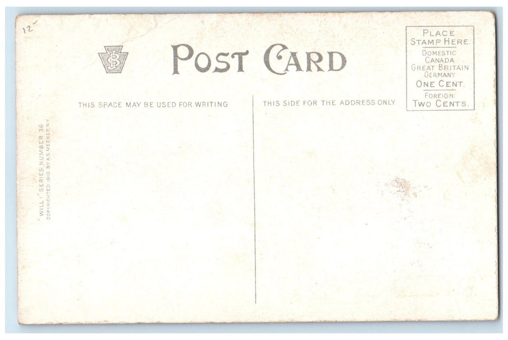 c1910's Couple East Malaria Lot For Sale Sign Unposted Antique Postcard