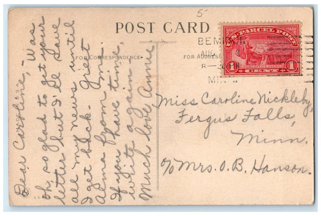 c1910's Children Sweetheart Hesitate Bemidji Minnesota MN Antique Postcard
