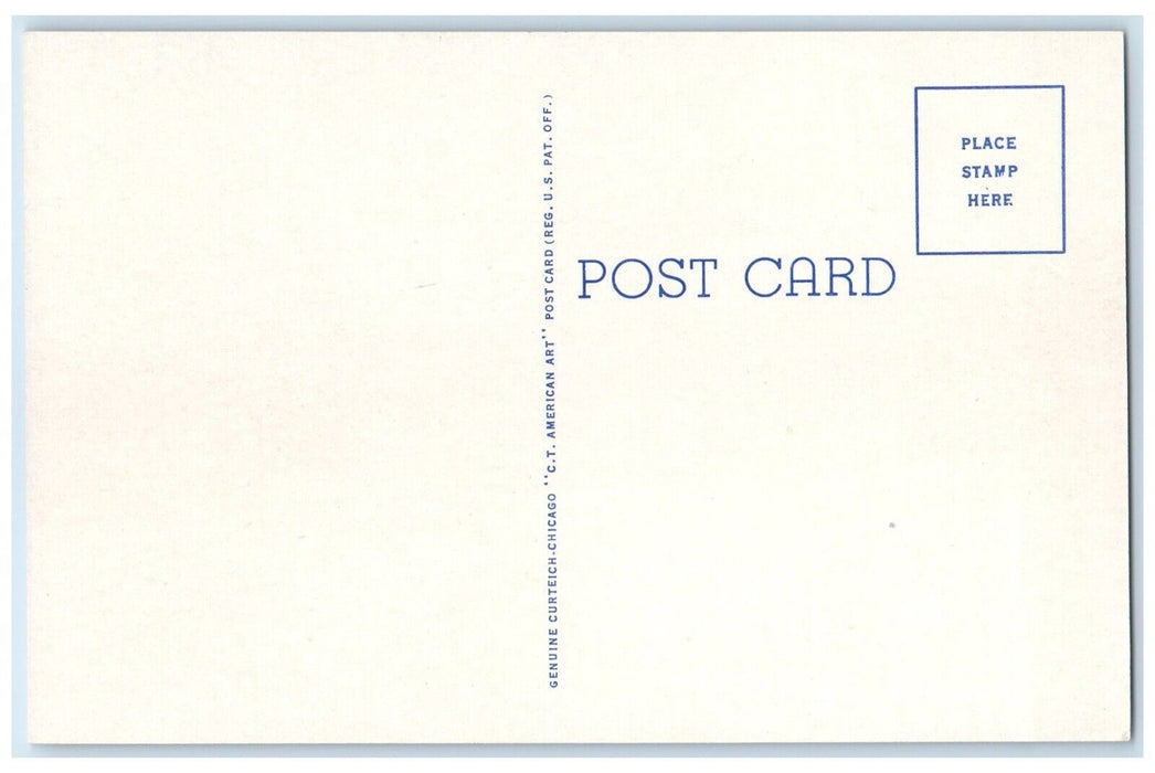 c1940 Yachts Leaving Harbor Dock Port Sailboat Charlevoix Michigan MI Postcard