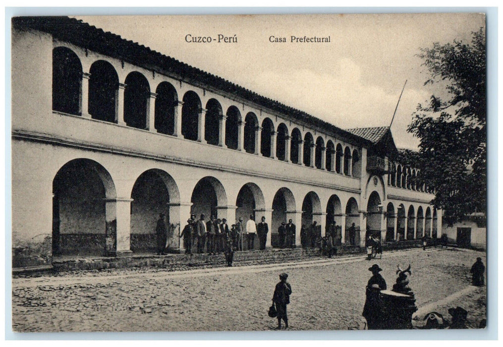 c1940's View of Residence in House Prefecture Cusco-Peru Vintage Postcard