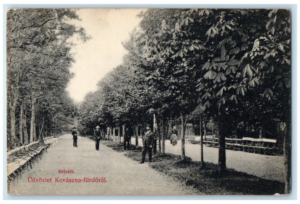 c1910 Setater Udvozlet Kovaszna-Furdorol Hungary Antique Posted Postcard