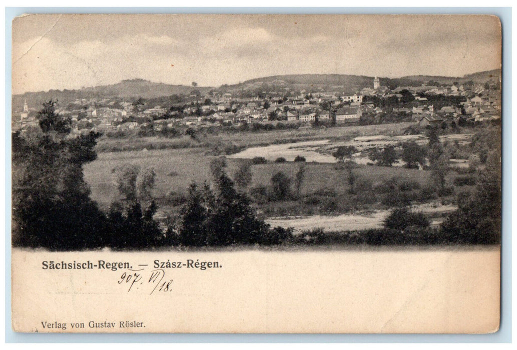 1930 Glasgow University from River Kelvin Scotland Vintage Posted Postcard