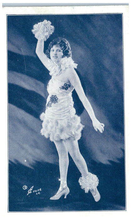 c1910's Mack Sennett Prety Woman Possing Studio Evans LA Exhibit Arcade Card