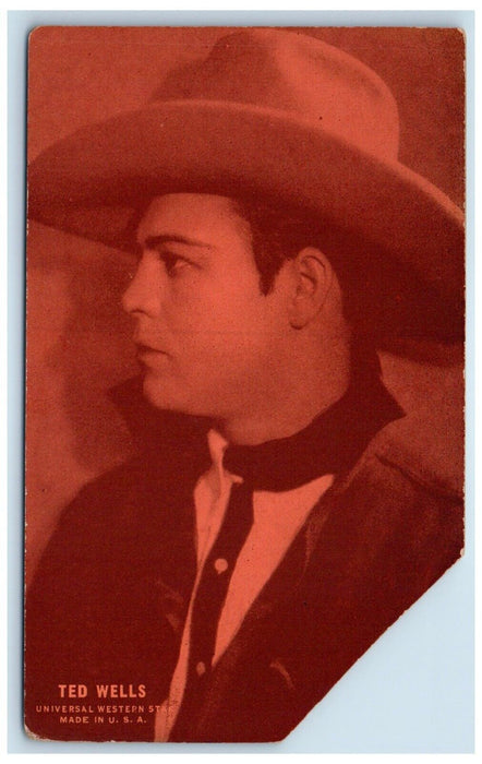 c1950's Ted Wells Cowboy Universal Western Star Studio Exhibit Arcade Card