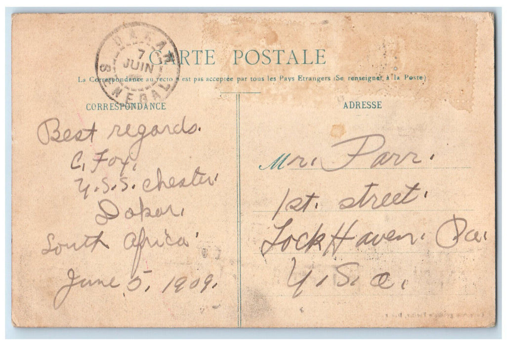 1909 Dakar Cap Manuel Lighthouse And Lazaret West Africa Dakar Senegal Postcard